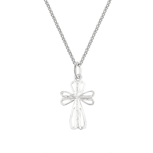 Diamond Cut Fancy Cross Pendant