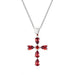 Garnet Cross Pendant