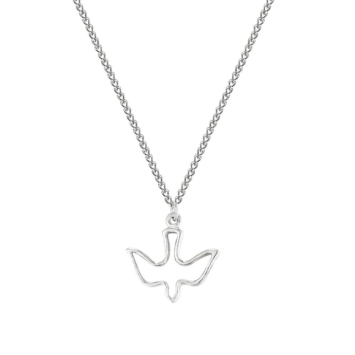 Open Heart Pendant With Solid Cross Centre