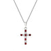 Ruby & Clear Swarovski Crystal Cross Pendant