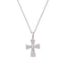 Small Pave-Set Cz Cross Pendant