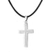 Urban' Cross Pendant On Leather Cord
