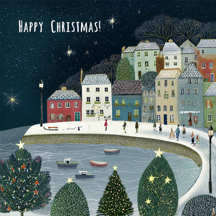 Snowy Harbour Christmas Card