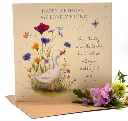 Duck Birthday Card - Lovely Friend