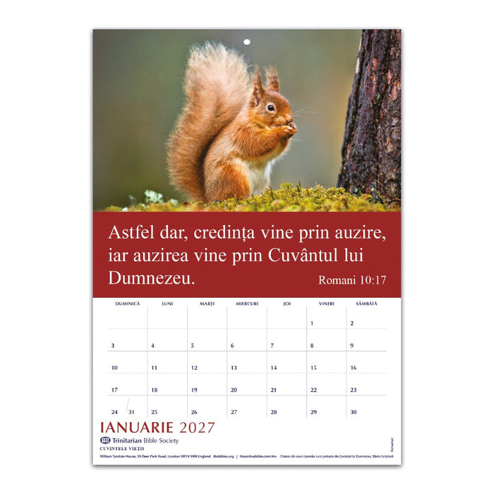 Romanian Words Of Life Calendar 2027