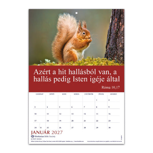 Hungarian Words Of Life Calendar 2027