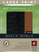 NLT Compact Edition Bible Large Print, Black/Tan, Indexed