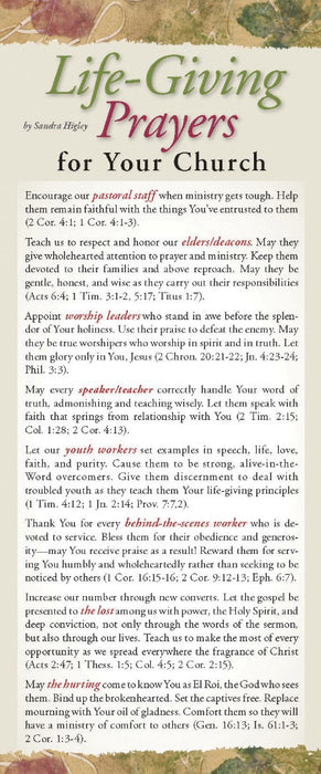 Life-Giving Prayers for Your Church (pack of 50)