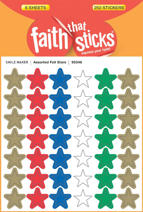 Assorted Foil Stars - Faith That Sticks Stickers