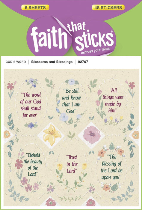 Blossoms And Blessings - Faith That Sticks Stickers