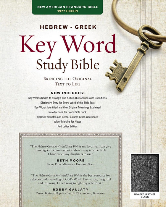 NASB Hebrew-Greek Key Word Study Bible BL Black Indexed