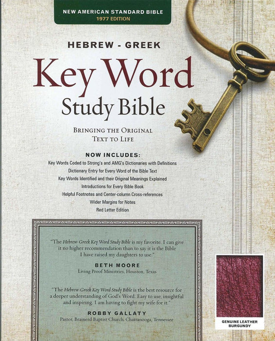 NASB Hebrew-Greek Key Word Study Bible GL Burgundy Indexed