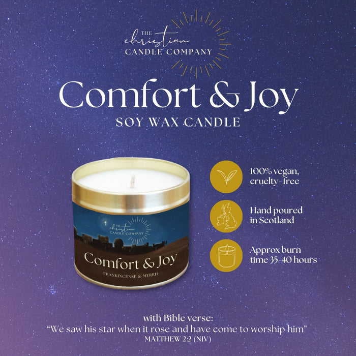Comfort & Joy Frankincense & Myrrh Scented Candle in a Tin
