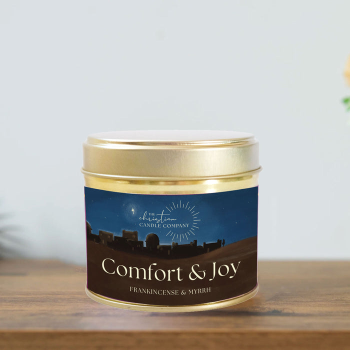 Comfort & Joy Frankincense & Myrrh Scented Candle in a Tin