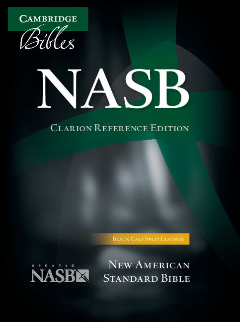 NASB Clarion Reference Bible, Black Calf Split Leather