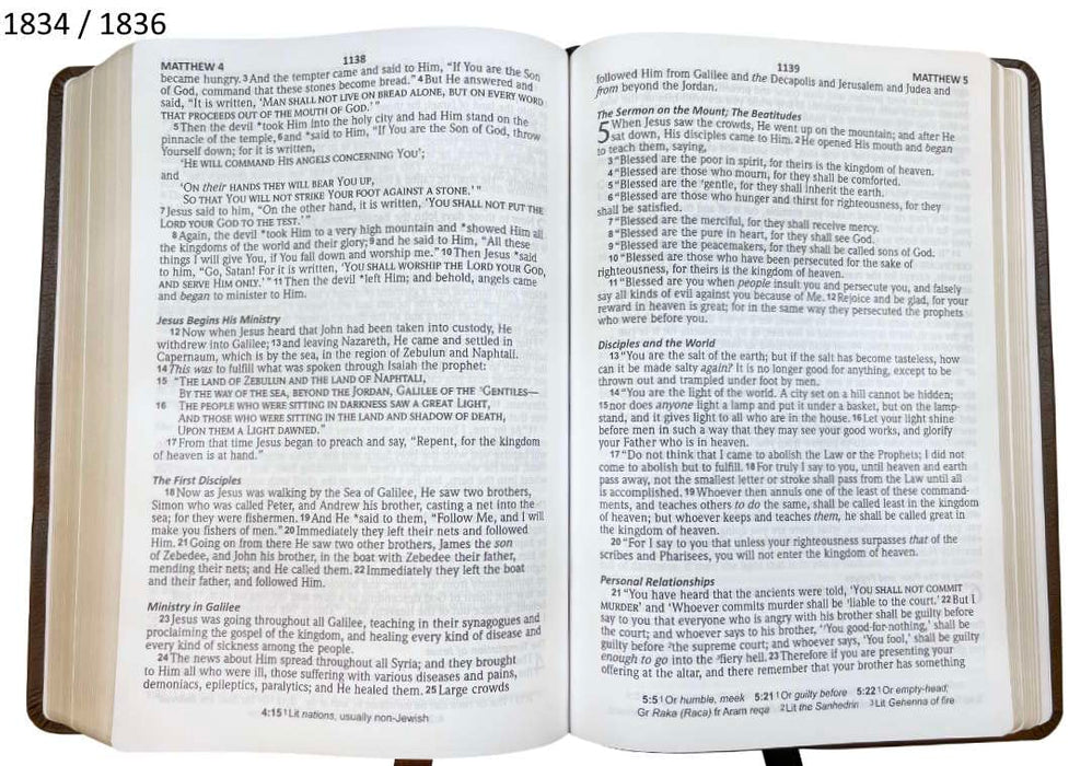 NASB 1995 Large Print Compact Bible, Blue, Leathertex