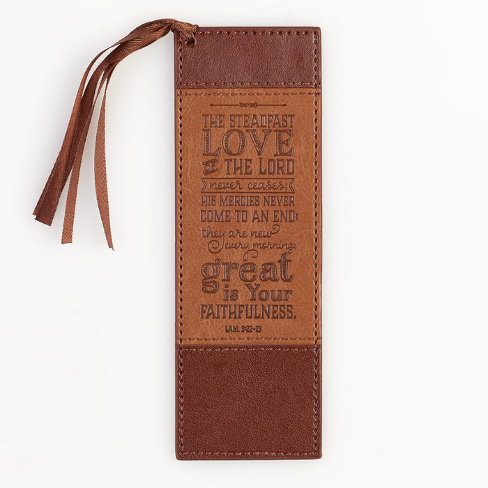 Lamentations 3:22-23 LuxLeather Bookmark