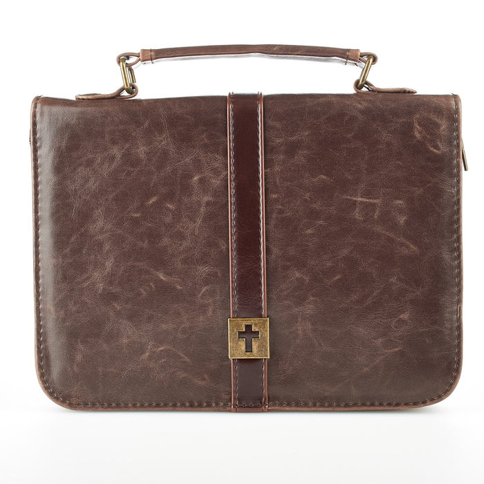 Brown Cross Classic Bible Case, Large