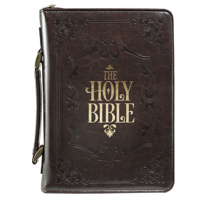 Brown Holy Bible Classic Bible Case, Large
