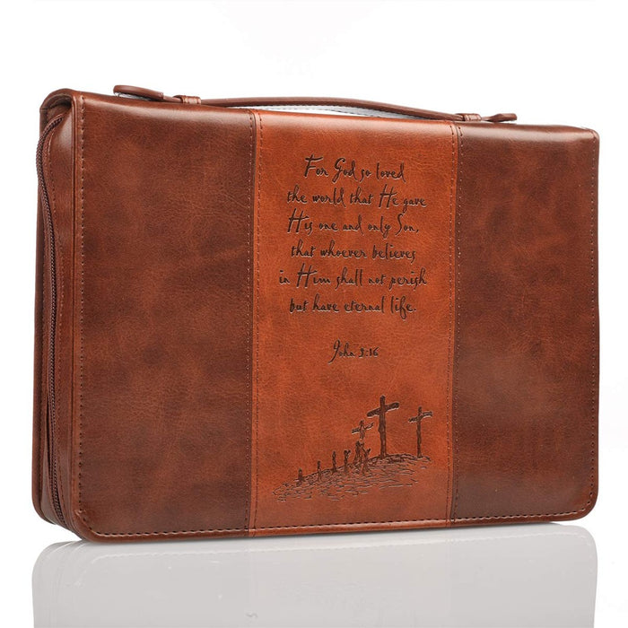 John 3:16 Tan Classic Bible Case, Medium