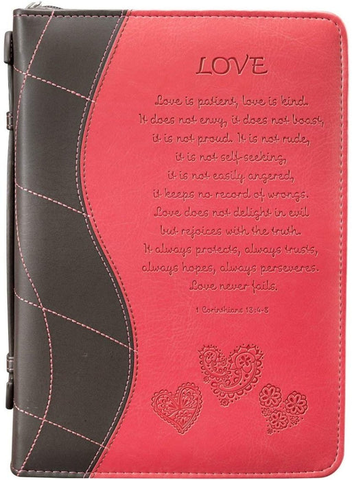 1 Corinthians 13 Pink Bible Case, Medium