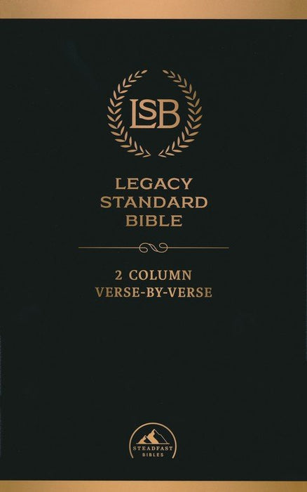 LSB 2-Column Verse-by-Verse Black Faux Leather