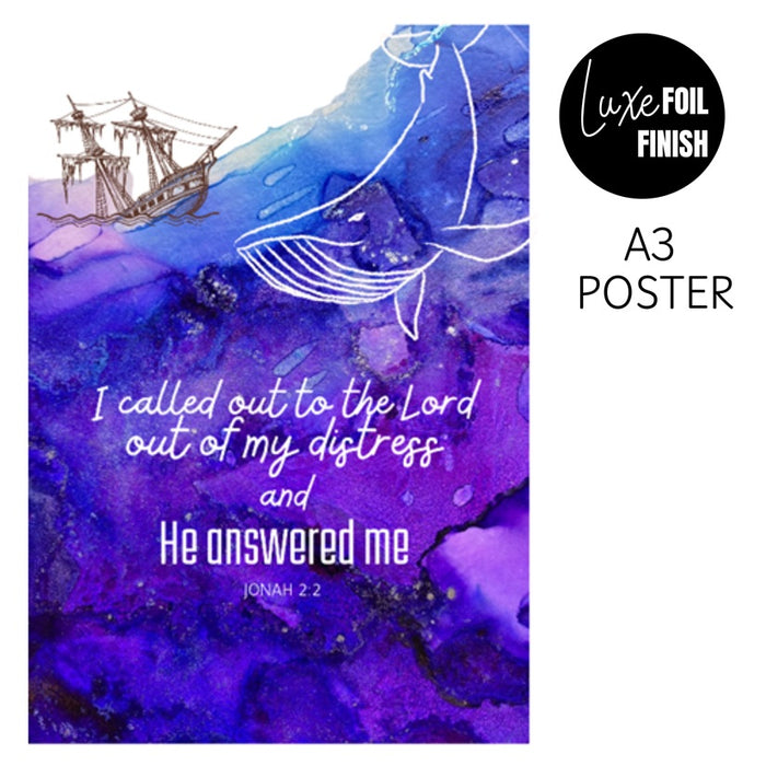Jonah - I Called Out to the Lord A3 Poster
