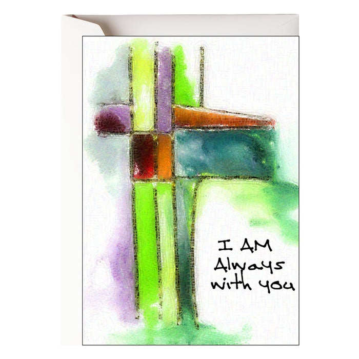 Green Cross- I Am Always With You  Card