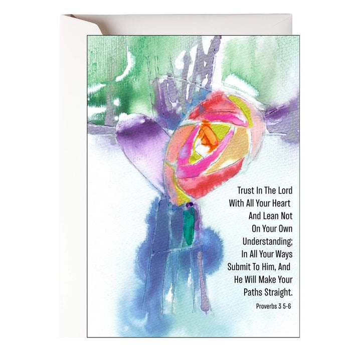 Trust In The Lord With All Your Heart(Proverbs 3:5-6) Card