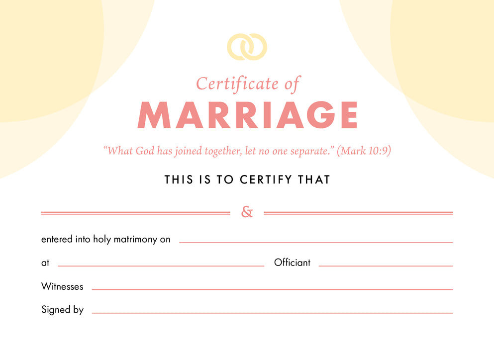 ETC Marriage Certificate A4 Landscape (pack of 10)