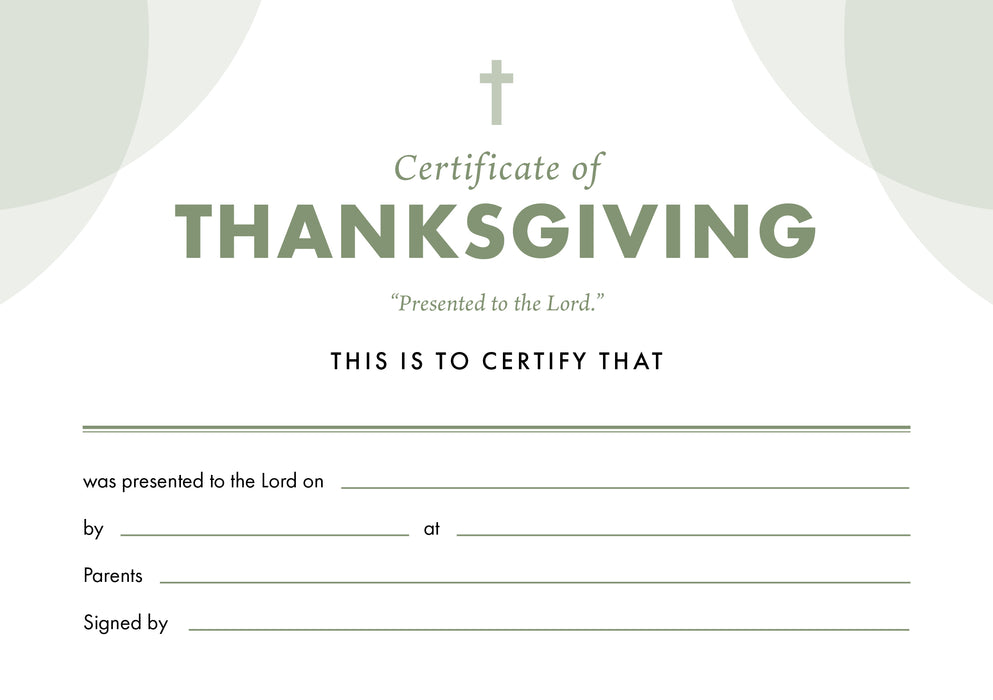 ETC Thanksgiving Certificate A4 Landscape (pack of 10)