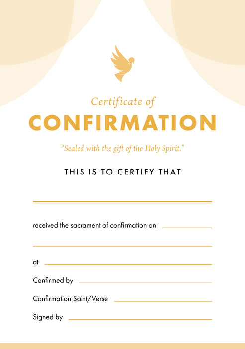 ETC Confirmation Certificate A4 Portrait (pack of 10)