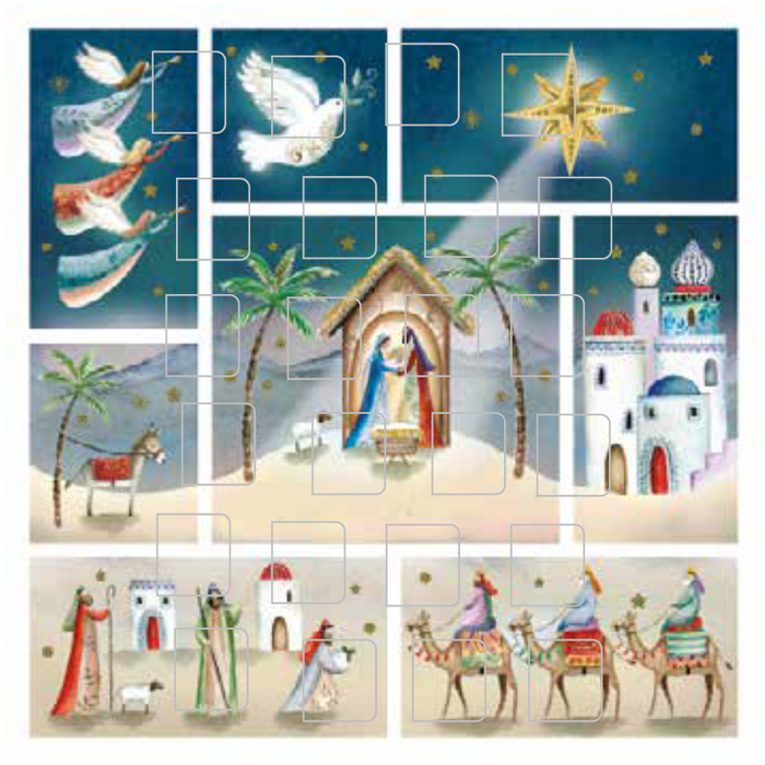 The Christmas Story Advent Calendar Card