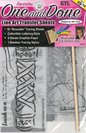 One and Done Bible Journaling Line Art Transfer - Favourites