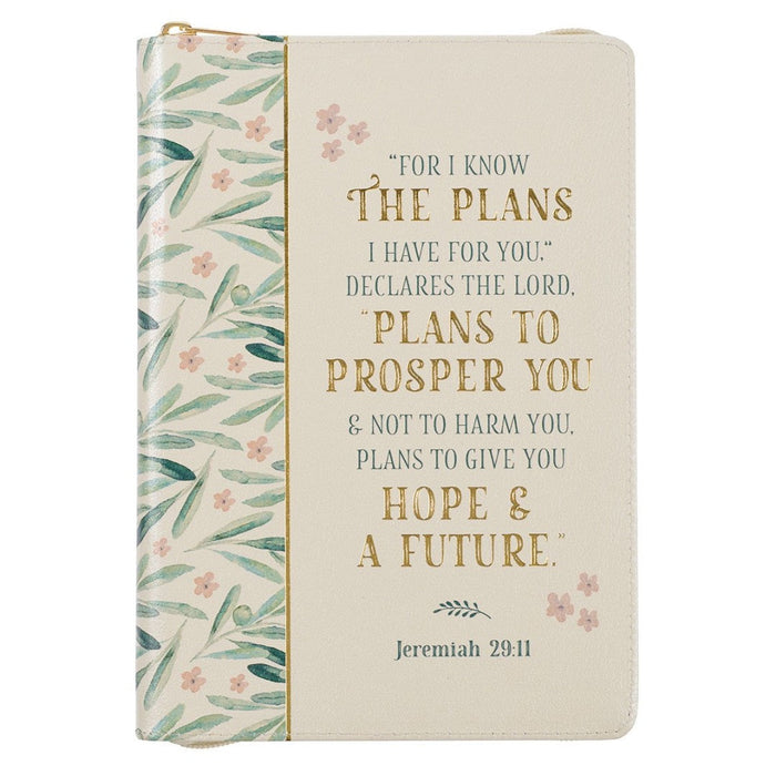 For I Know the Plans Faux Leather Classic Journal with Zip