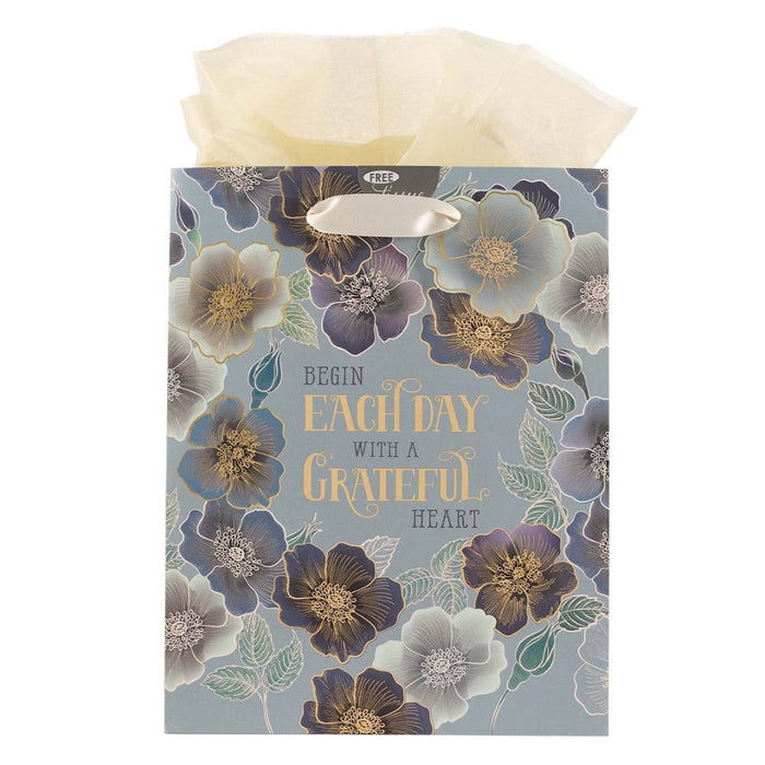 Begin Each Day with a Grateful Heart Medium Gift Bag