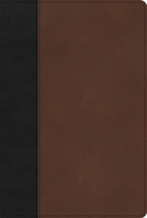KJV Large Print Thinline Bible, Black/Brown LeatherTouch