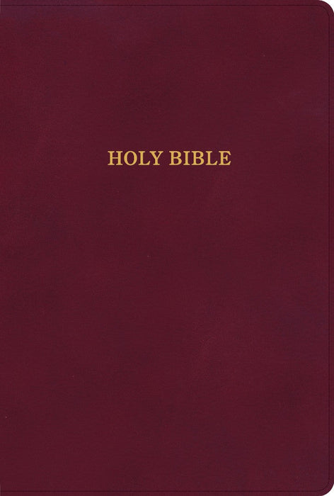 KJV Large Print Thinline Bible, Burgundy LeatherTouch