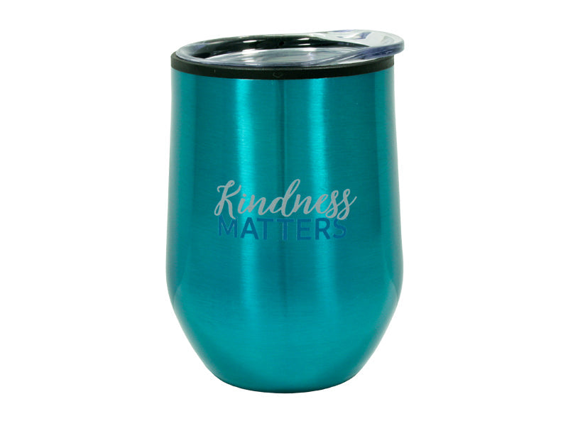 Mug Tumbler Stainless Steel Kindness Teal 12oz