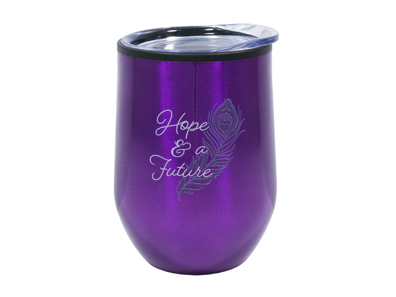 Mug Tumbler Stainless Steel Hope Purple 12oz