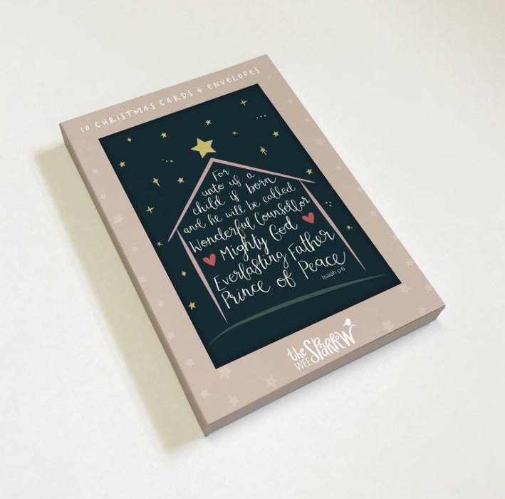 Star and Stable Navy Christmas Cards (10 Pack Box)