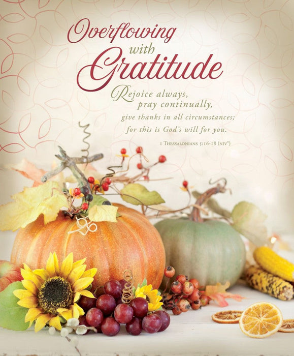 Overflowing with Gratitude Large Bulletin (pack of 100)
