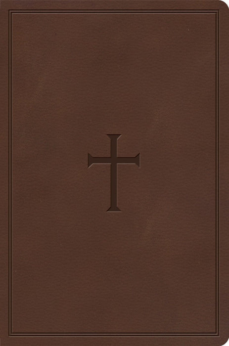 CSB Giant Print Reference Bible, Brown LeatherTouch, Indexed