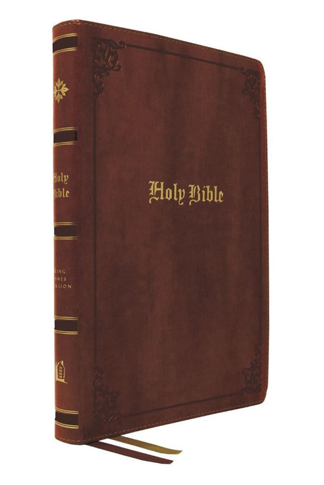 KJV Large Print Center-Column Reference Bible, Brown