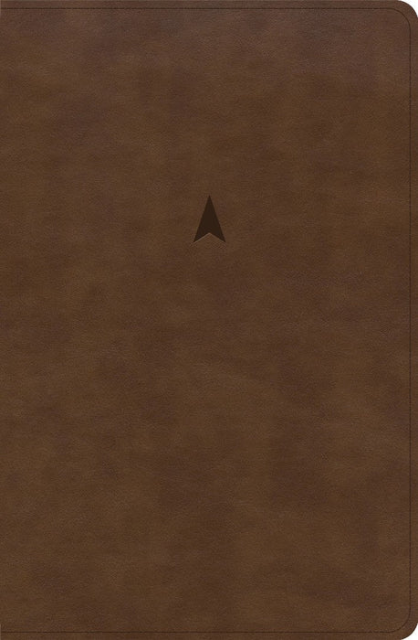 CSB Personal Size Giant Print Bible, Brown Leathertouch