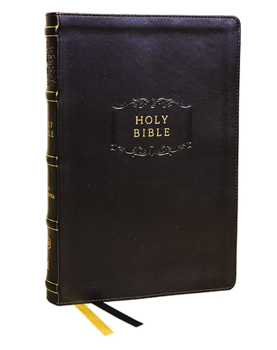 KJV Center-Column Reference Bible with Apocrypha, Black
