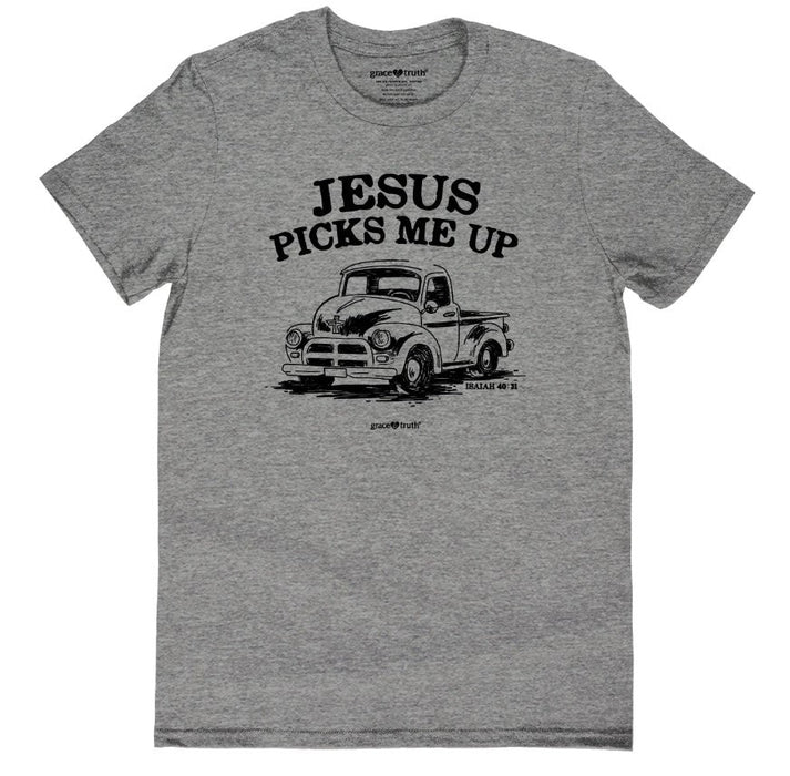 Grace & Truth Jesus Picks Me Up T-Shirt, 3XLarge