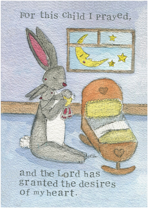 New Baby Print Baptism Print for This Child I Prayed Single