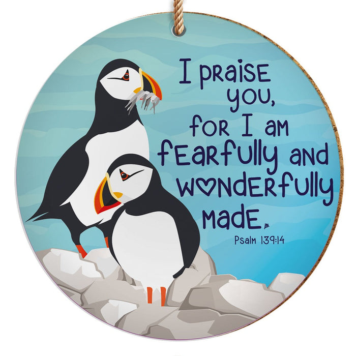 Fearfully And Wonderfully Made Ceramic Hanging Decoration