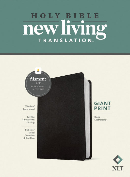 NLT Giant Print Bible, Filament Edition, Black